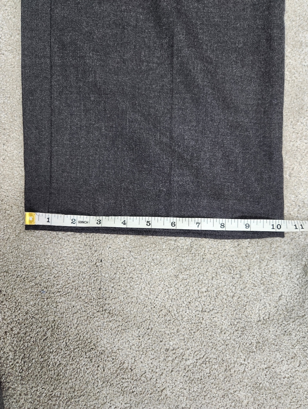 Eileen Fisher Straight Leg Wool Pants Trouser Grey Size 12 Office Professional - Picture 9 of 14